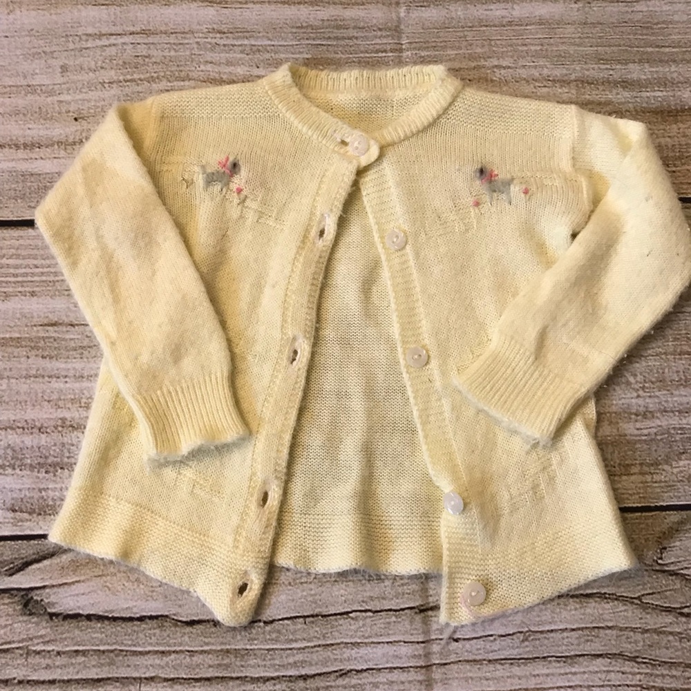 Vintage Little girls Easter sweater